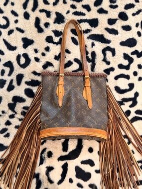 Vintage boho petit French tote bag